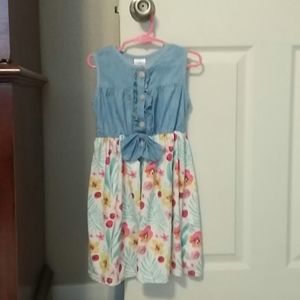 !! 4 Items for $20 Girls Chambray and Print Dress